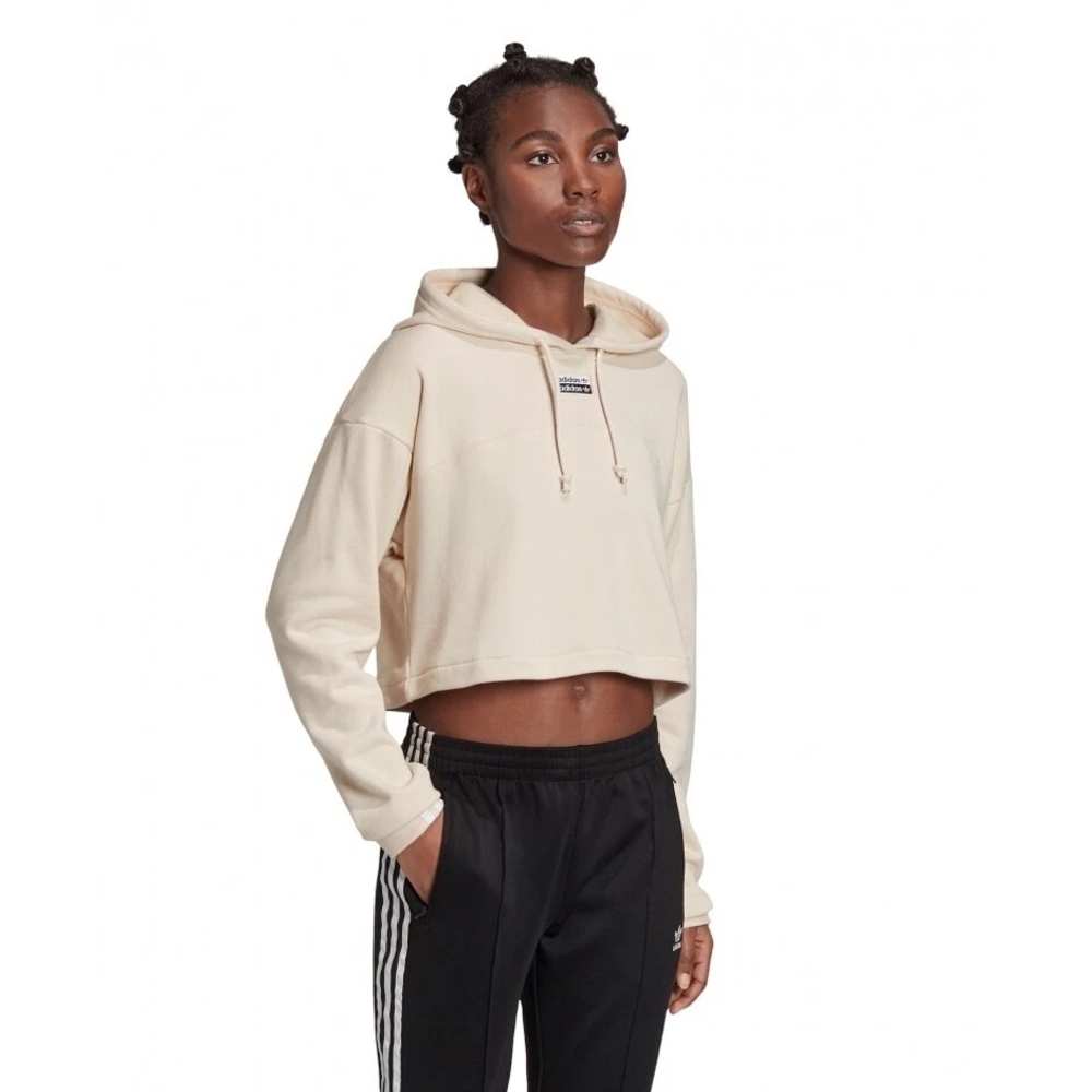 Adidas Pink Cream Cropped Hoodie